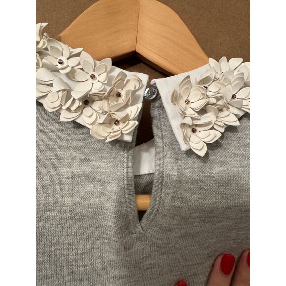 Ted Baker Nansea Floral Collar Mockable Sweater - Picture 6 of 7